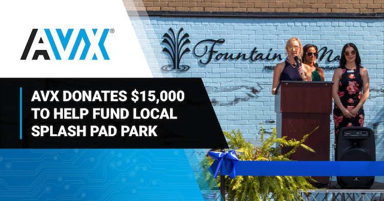 AVX Donates $15K to Help Fund a New Splash Pad Park